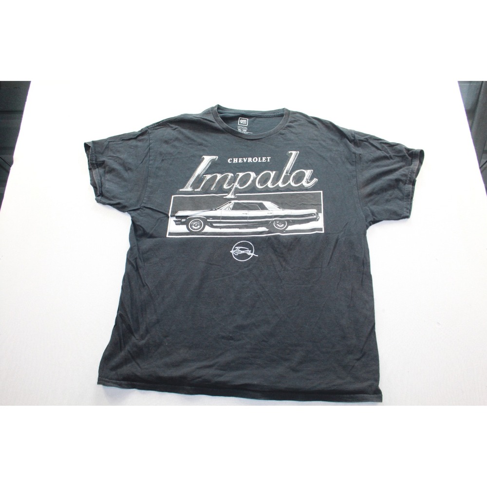 GM Chevrolet Impala T-Shirt Mens XL Black Excellent Graphic Classic Car Tee